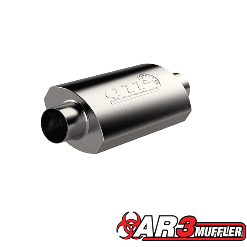 QTP — QTP 3.5in Weld-On 304SS AR3 Muffler - view 3