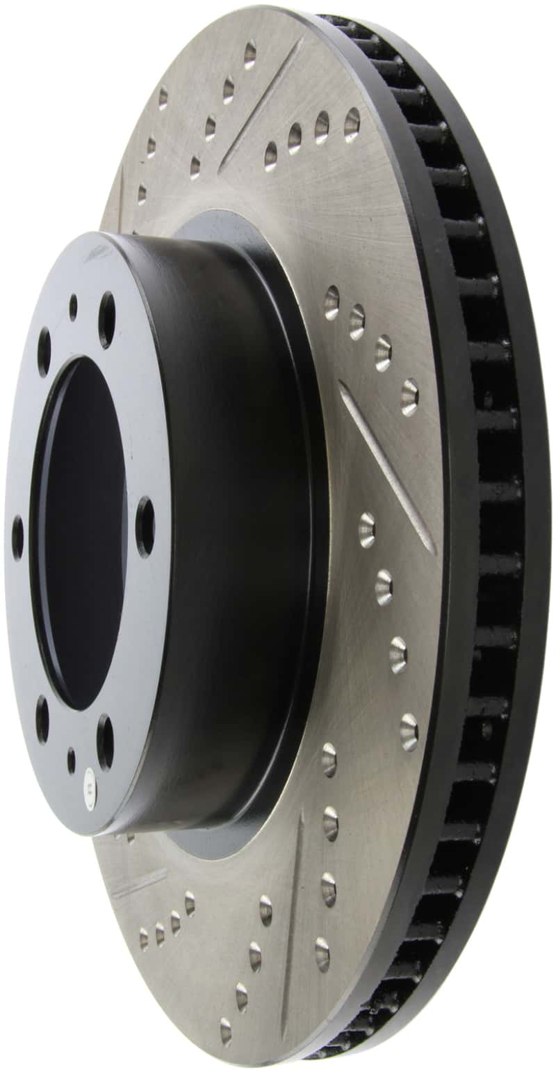 Stoptech — StopTech 07-08 Toyota FJ Cruiser / 05-08 Tacoma (6 lug) / 03-08 4 Runner (319mm disc) SportStop Slo
Disc Brake Rotor
Slot/Drill Rotor - view 4