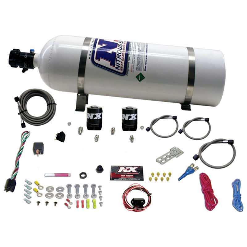 Nitrous Express — Nitrous Express 10-15 Chevrolet Camaro (5th Gen) Single Nozzle Nitrous Kit (35-150HP) w/15lb Bottle
Injection System Kit
N2OSys - view 2