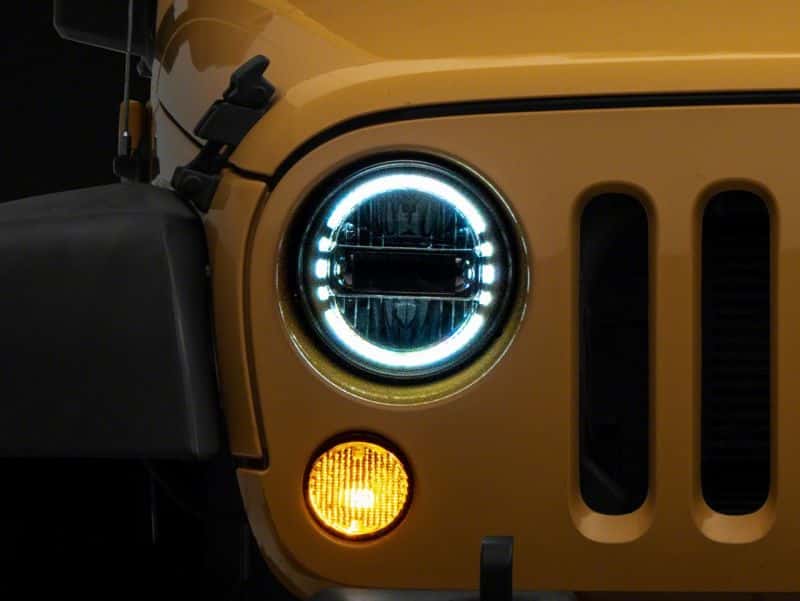 Raxiom — Raxiom 97-18 Jeep Wrangler TJ & JK Axial 7-In LED Headlights w/ DRL- Chrome Housing (Clear Lens)
Headlights - view 7