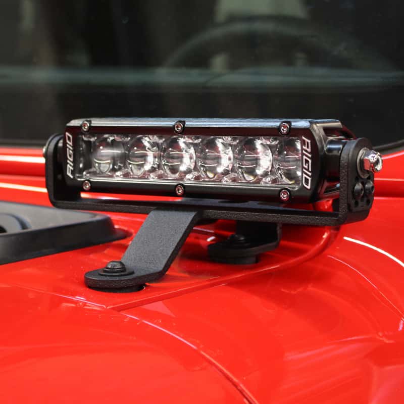 Go Rhino — Go Rhino 18-20 Jeep Wrangler JL/JLU/Gladiator JT Light Mount - Two 6in Single Tow
WS Cowl Mount - view 3
