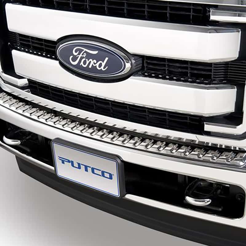 Putco — Putco 11-16 Ford SuperDuty - Front Bumper Cover Stainless Steel Bumper Covers
Bumper Cover- Front - view 2