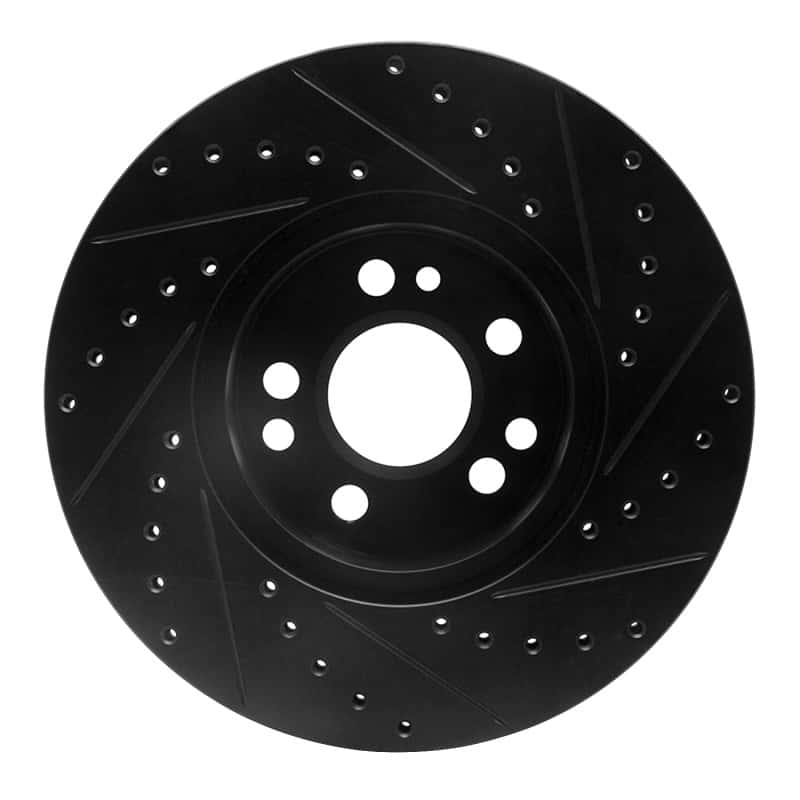 R1 Concepts — R1 91-99 Mercedes-Benz 300SD Front Left Drilled & Slotted Black Brake Rotor
R1 Brake Rotor Drill - view 5