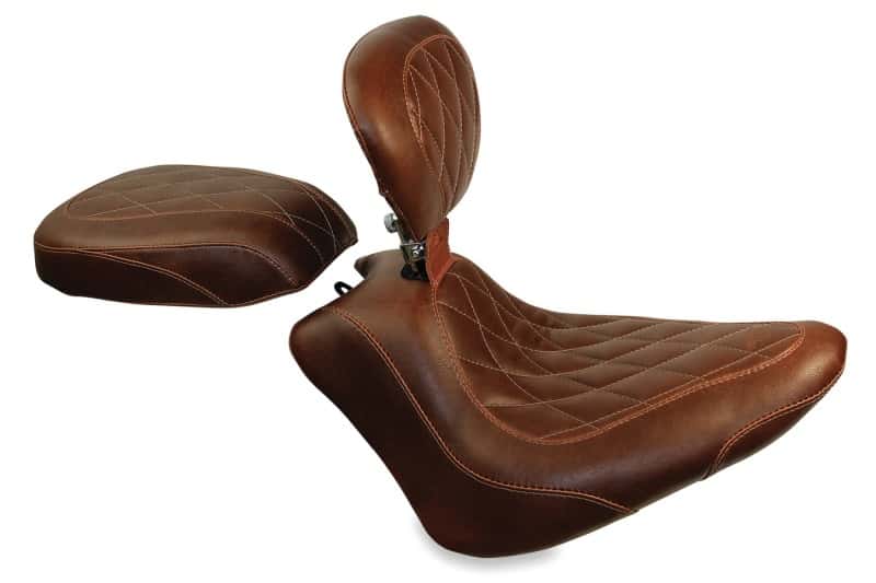 Mustang Motorcycle — Mustang 11-13 Harley Blackline,12-17 Slim/Slim S Wide Tripper Solo Seat - Distressed Brown - view 1