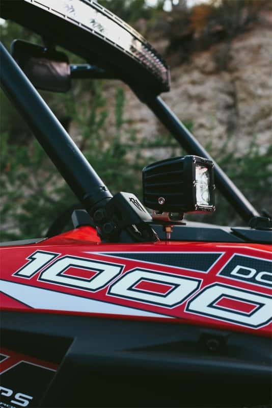 Rigid Industries — Rigid Industries 2014-2015 Polaris RZR XP1000 Single A Pillar D/DXL/SR-M/SR-Q-Series Mount Bracket
A-PILLAR MOUNT - view 3