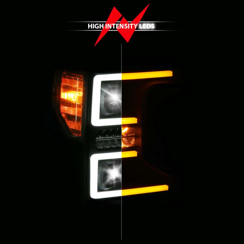 ANZO — ANZO 20-22 Ford Super Duty (Halogen) Z-Series Full LED Proj Headlights SeqSig - Pass. Side ONLY - view 5