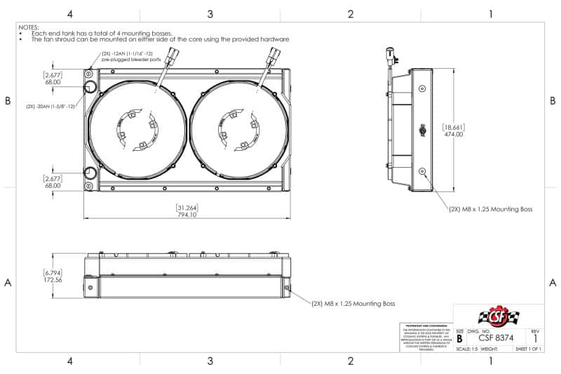 CSF — CSF Motorsport Radiator with Shroud - 14in SPAL Brushless Fans - Harnesses
CSF Cooling Module - view 5