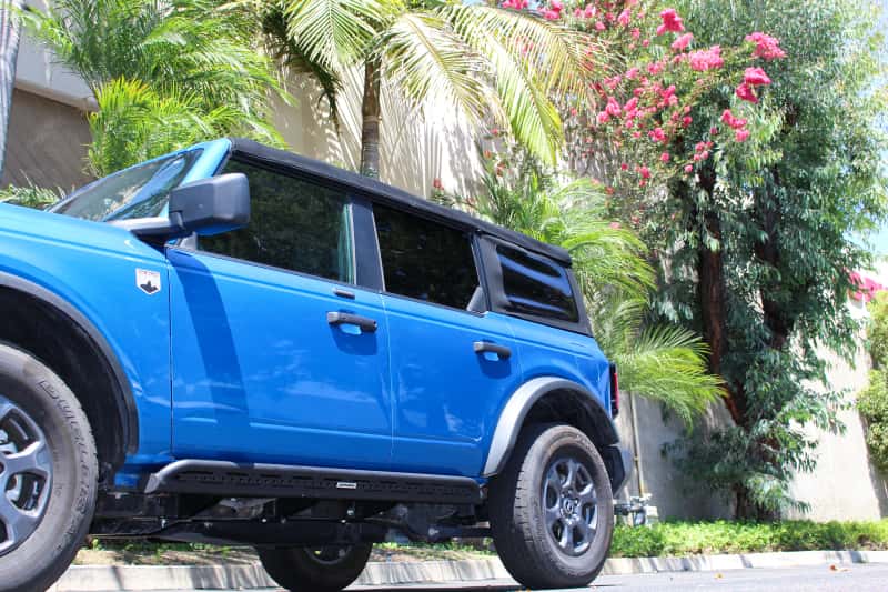 Go Rhino — Go Rhino 21-24 Ford Bronco 4WD 4dr (Excl. Bronco Sport) Frame Mount Sliders - Tex. Blk
Frame Mount Sliders - view 4