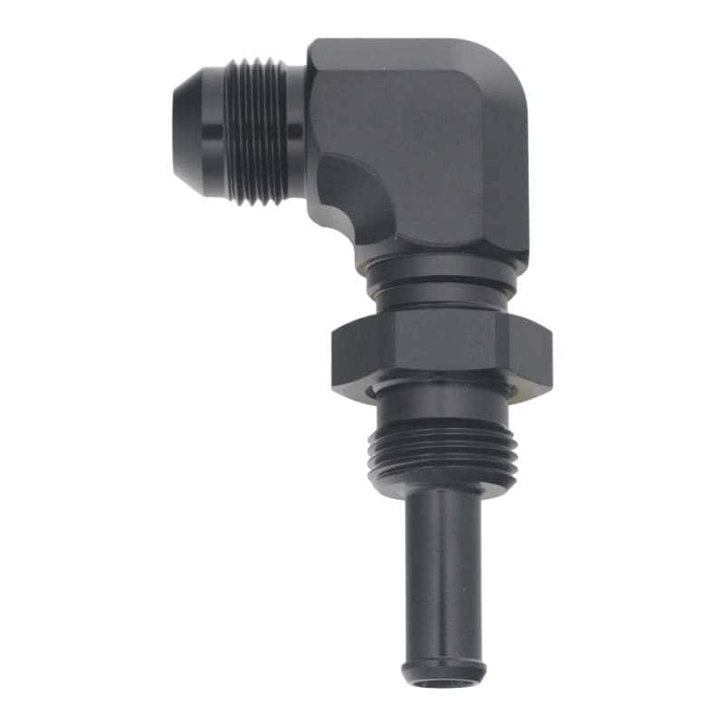 DeatschWerks — DeatschWerks 8AN Male Flare to Straight 3/8in Single Hose Barb - Anodized Matte Black
Lines & Fittings - view 1