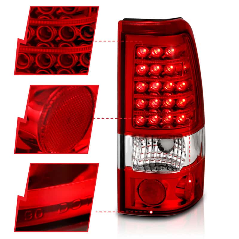 ANZO — ANZO 1999-2007 Chevrolet Silverado 1500 LED Taillights Red/Clear
TailLightSet - view 9