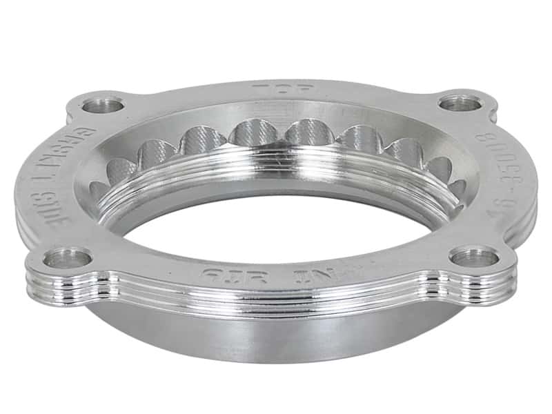 aFe — aFe Silver Bullet Throttle Body Spacer 2018+ Jeep Wrangler (JL) V6 3.6L
Throttle Body Spacer - view 3