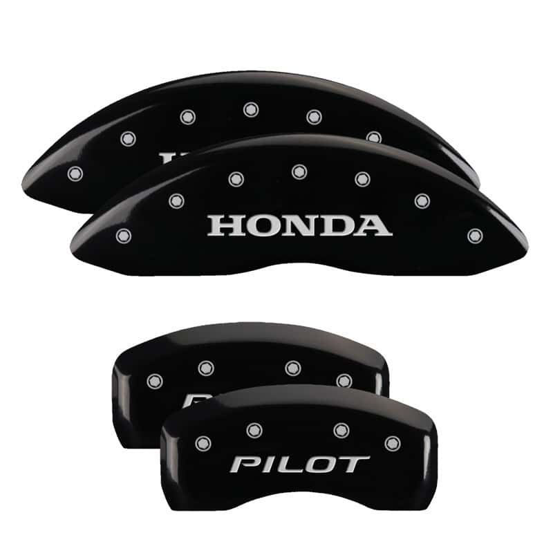 MGP — MGP 4 Caliper Covers Engraved Front Honda Engraved Rear Pilot/2016 Black finish silver ch
Caliper Covers - view 1