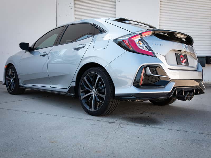 aFe — aFe Takeda 3in 304 SS Cat-Back Exhaust System w/CF Tips 17-20 Honda Civic Sport L4-1.5L (t)
Cat-Back Exhaust - view 5