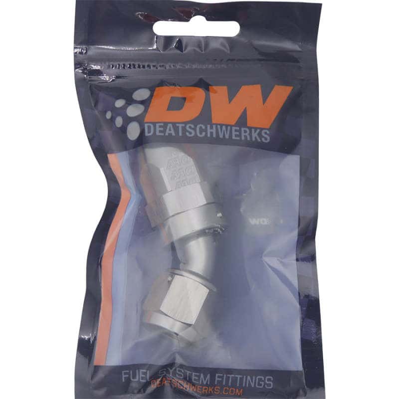 DeatschWerks — DeatschWerks 8AN Female Swivel 45-Degree Hose End PTFE (Incl. 1 Olive Insert) - view 2