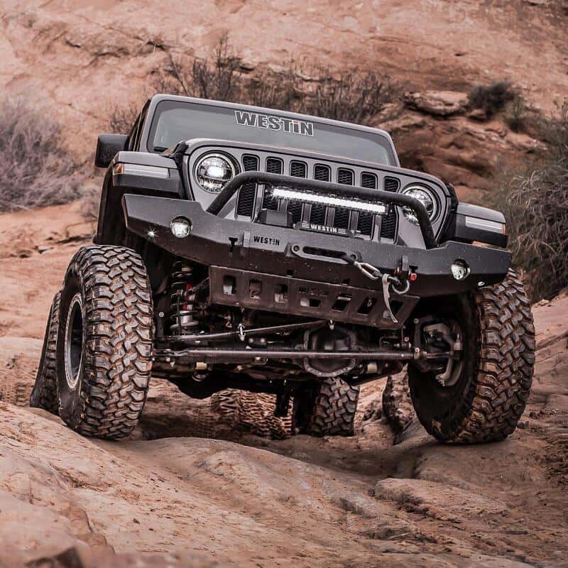 Westin — Westin 18-19 Jeep Wrangler JL WJ2 Full Width Front Bumper w/Bull Bar Textured Black
Bumper- Front
Bumper-Front - view 5