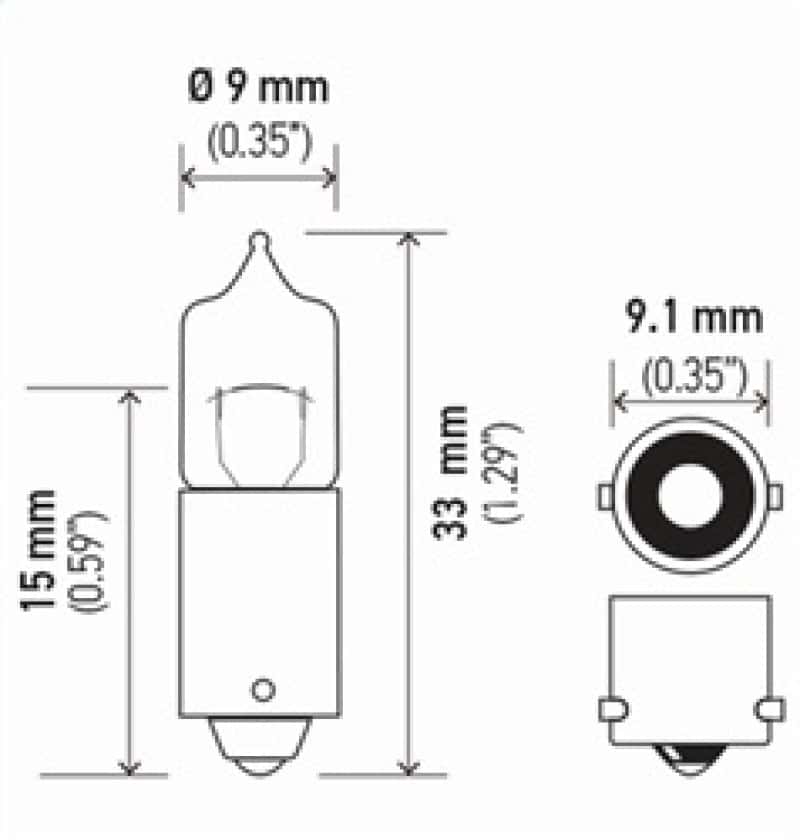 Hella — Hella Bulb H10W 12V 10W Ba9S T3 8Gh - view 2