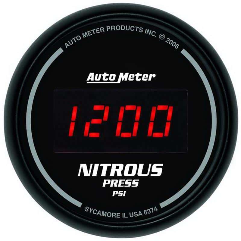 AutoMeter — Autometer Z Series 52mm Digital 0-1600 PSI Nitrous Pressure Gauge
2-1/16" NITROUS, 0-1 - view 2