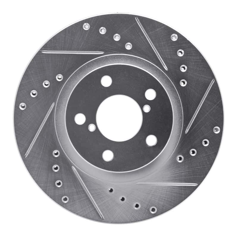 R1 Concepts — R1 90-16 Saab 9-2X Front Right Drilled & Slotted Silver Brake Rotor
R1 Brake Rotor Drill - view 1