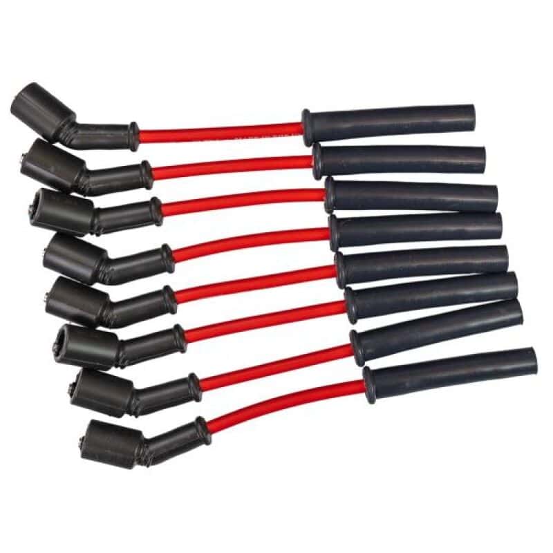 Moroso — Moroso 99-13 GM LS/LQ 4.8/5.3/5.7/6.0/6.2L Ultra 350 8mm Multi-Angle Boot Spark Plug Wire Set - Red - view 2