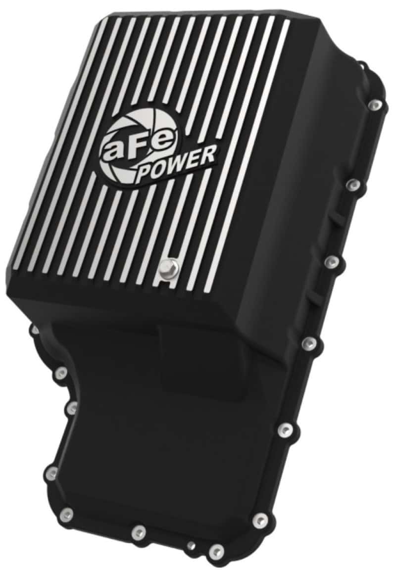 aFe — aFe 20-21 Ford Truck w/ 10R140 Transmission Pan Black POWER Street Series w/ Machined Fins
Transmission Pan - view 2