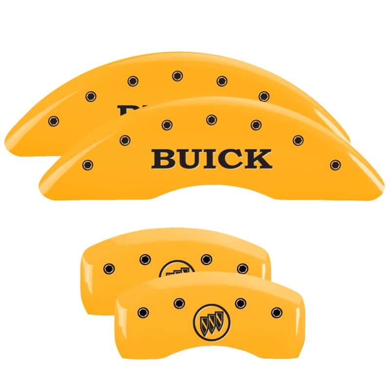 MGP — MGP 4 Caliper Covers Engraved Front Buick Engraved Rear Buick Shield Yellow finish black ch
Caliper Covers - view 1