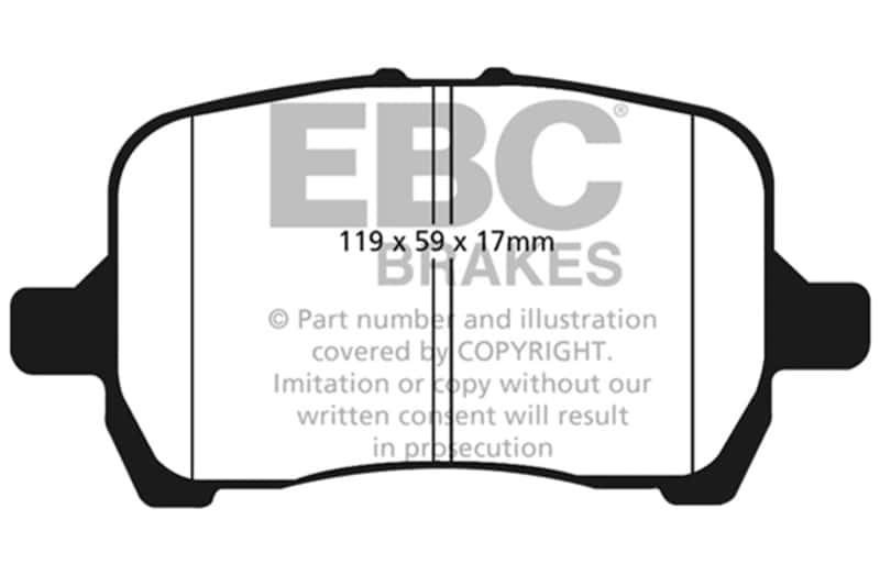 EBC — EBC 04-06 Chevrolet Cobalt 2.0 Supercharged Ultimax2 Front Brake Pads
Disc Brake Pad - view 1