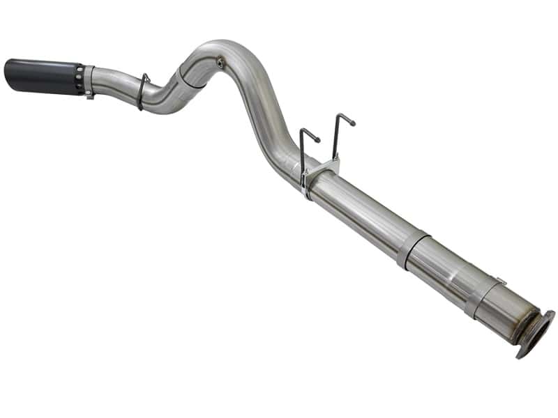 aFe — aFe Large Bore-HD 5in DPF Back 409 SS Exhaust System w/Black Tip 2017 Ford Diesel Trucks V8 6.7L(td)
DPF-Back Exhaust - view 3