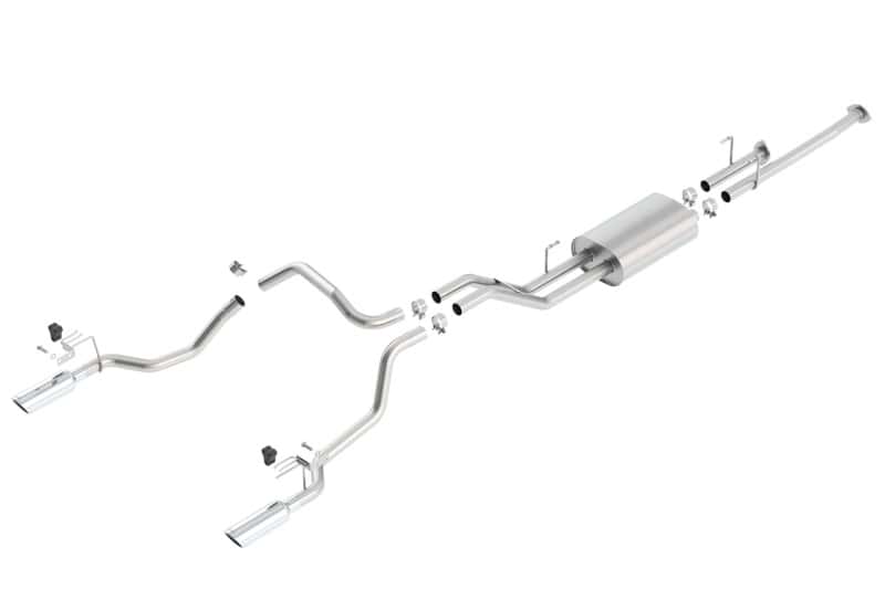 Borla — Borla 14-15 Toyota Tundra 4.6L/5.7L Crew Max SB DC SB Touring Cat Back Exhaust Dual Split Rear Exit
Cat-Back System
ExhstSysKt - view 3