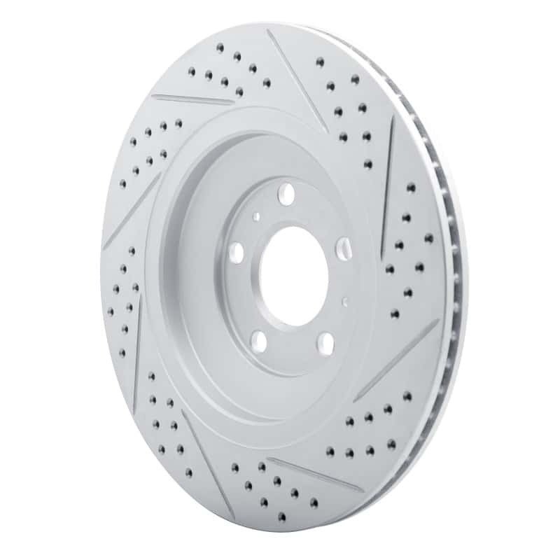 R1 Concepts — R1 04-18 Audi A8 Rear Left Drilled & Slotted Geo-Carbon Rotor - view 4