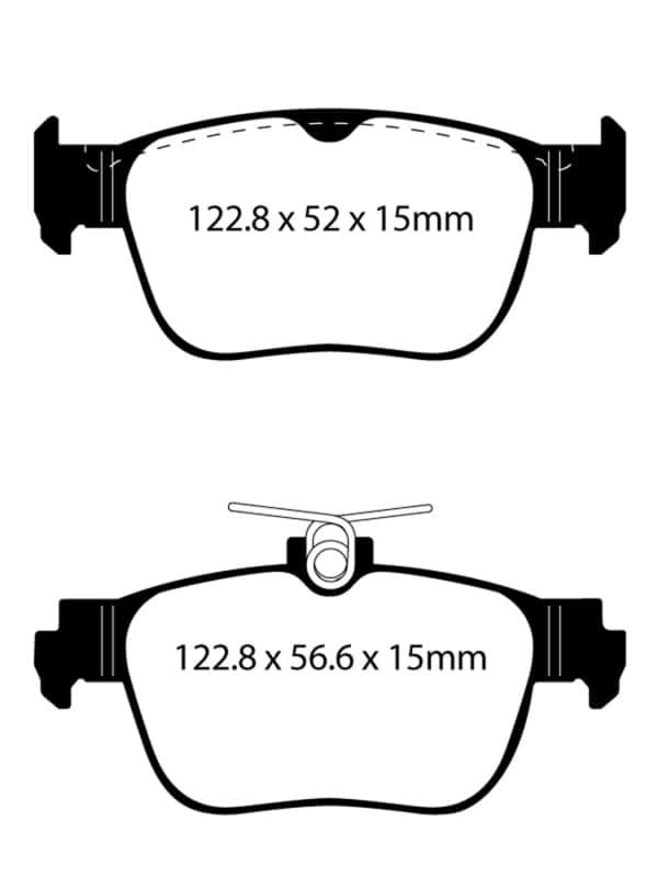 EBC — EBC 2022+ Audi A3 2.0T (40) Yellowstuff Rear Brake Pads
Disc Brake Pad - view 1