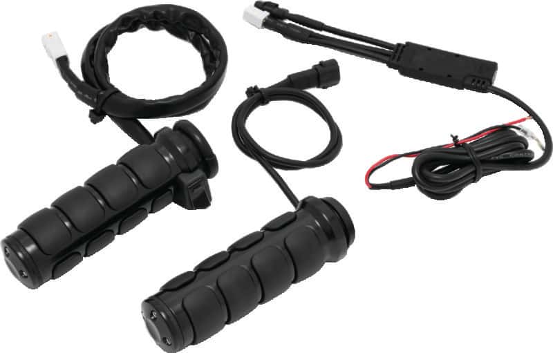Kuryakyn — Kuryakyn Heated ISO Grips Throttle-By-Wire Gloss Black - view 1