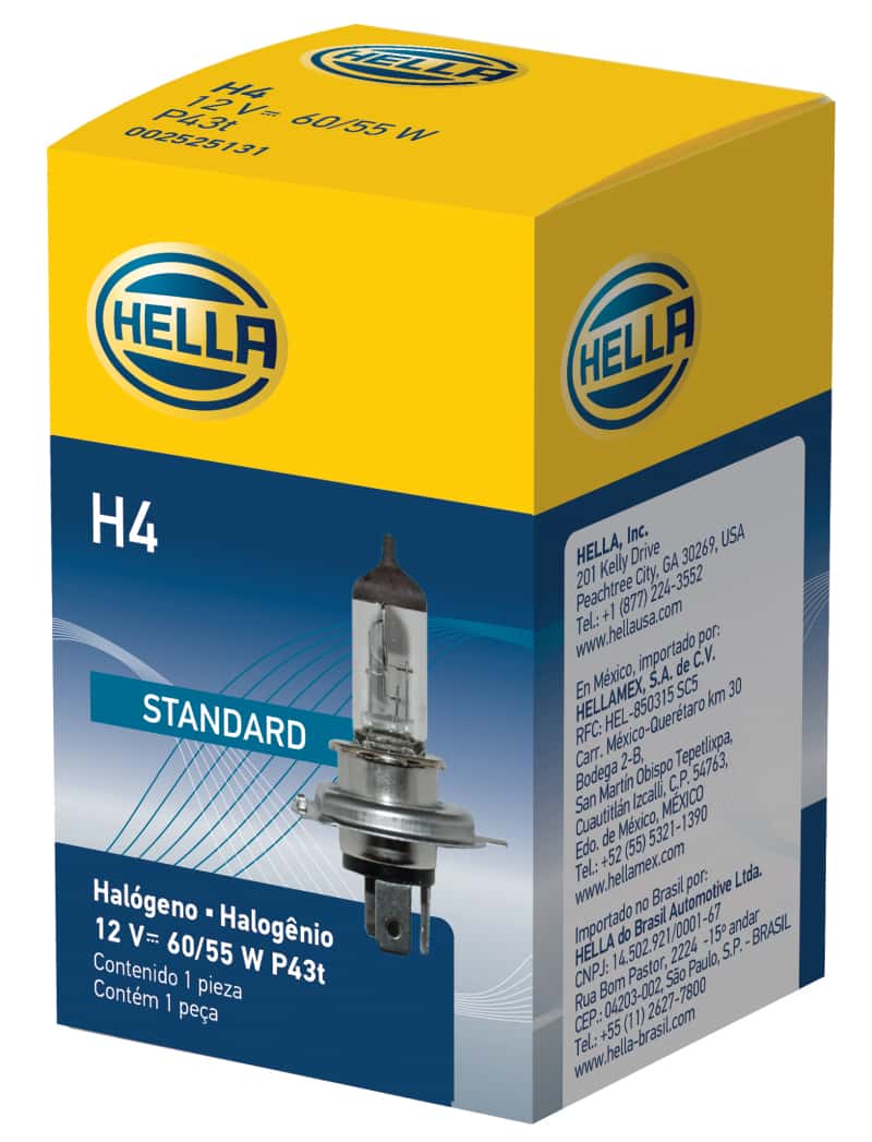 Hella — Hella Halogen H4 12V 60/55W Bulb
H4 Halogen Bulb - view 4