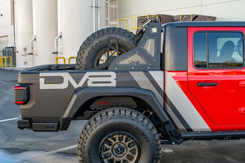 DV8 Offroad — DV8 Offroad 2019+ Jeep Gladiator Universal Stand Up In-Bed Tire Carrier - view 11