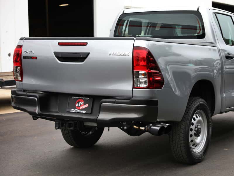 aFe — aFe 15-26 Toyota Hilux L4-2.4/2.8L (td) Vulcan Series 3in SS Rear-Side Exit Exhaust w/ Black Tip
Cat-Back Exhaust - view 3