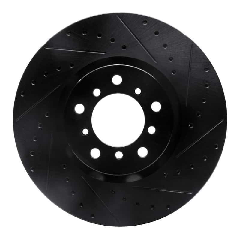 R1 Concepts — R1 00-03 BMW M5 Left Front Drilled & Slotted Black Brake Rotor
R1 Brake Rotor Drill - view 1