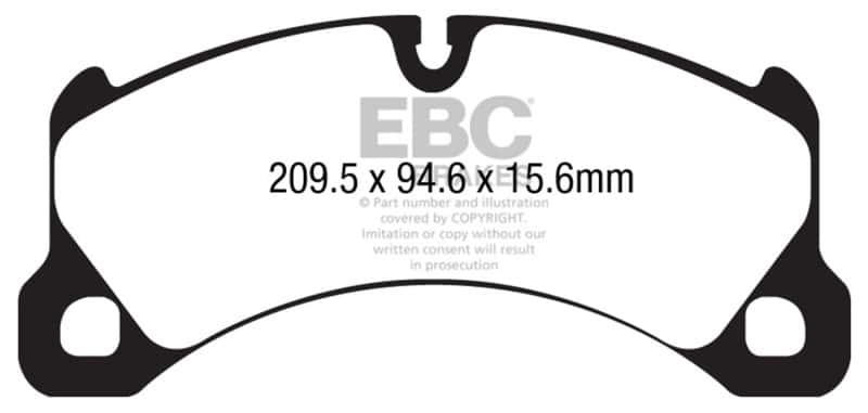 EBC — EBC 10-17 Porsche Cayenne (2nd Gen) Bluestuff Front Brake Pads
Disc Brake Pad - view 4