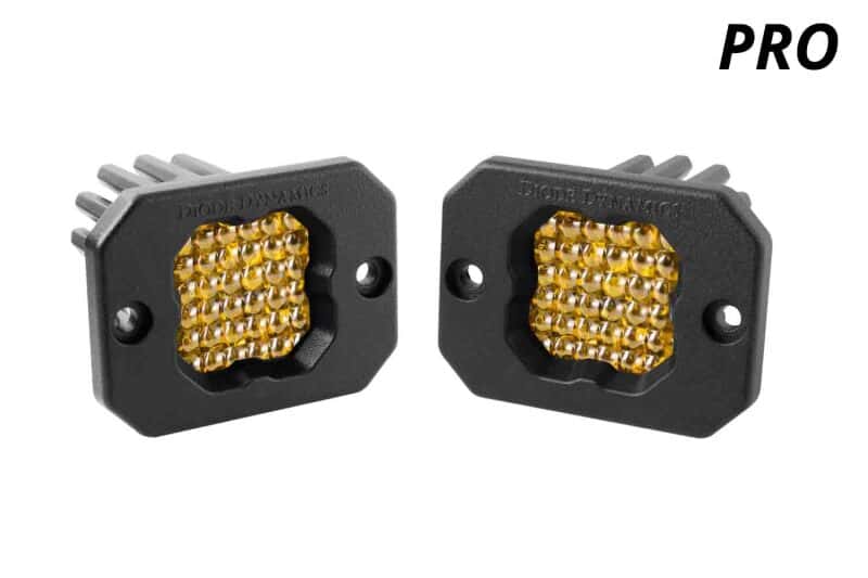 Diode Dynamics — Diode Dynamics Stage Series C1 LED Pod Pro - Yellow Flood Flush ABL (Pair) - view 2