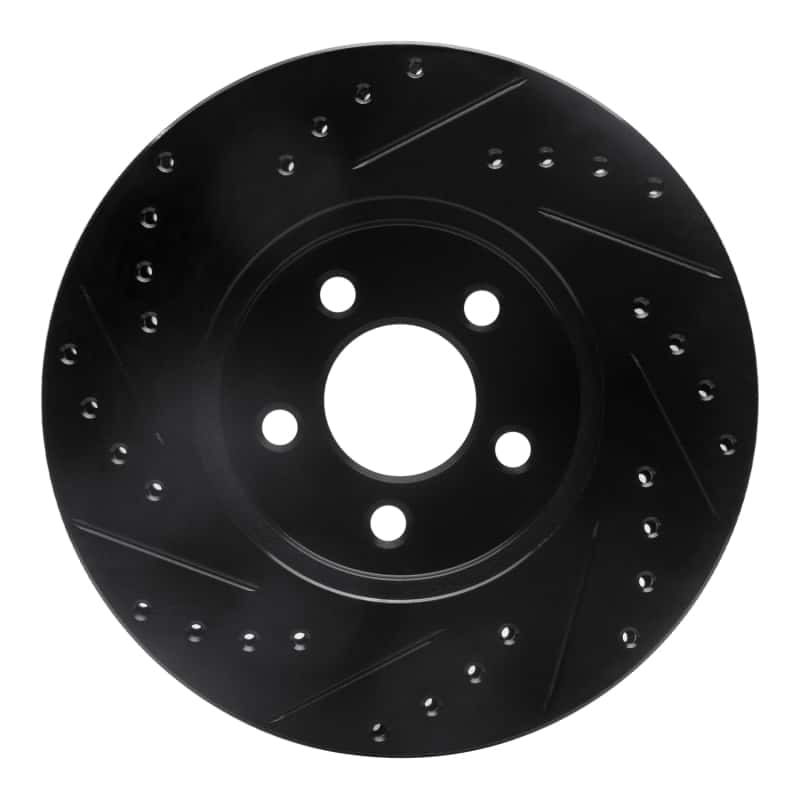 R1 Concepts — R1 95-06 Chrysler CIRRUS Front Right Drilled & Slotted Black Brake Rotor
R1 Brake Rotor Drill - view 5