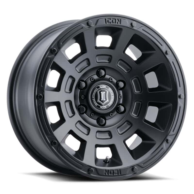 ICON — ICON Thrust 17x8.5 5x150 25mm Offset 5.75in BS Satin Black Wheel
THRUST WHEEL - view 1