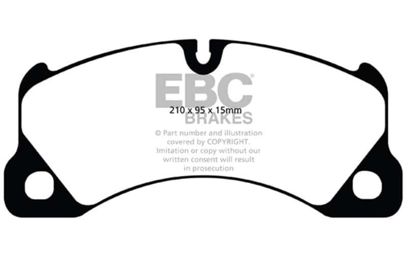 EBC — EBC 10+ Volkswagen Touareg 3.0 Supercharged Hybrid Redstuff Front Brake Pads
Disc Brake Pad - view 1
