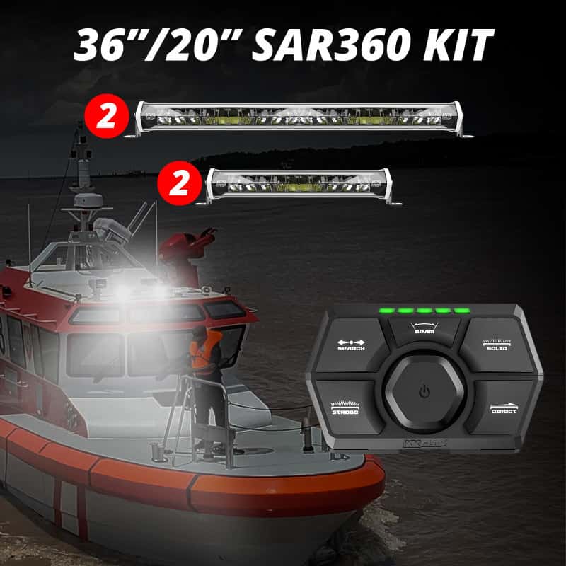 XKGLOW — XK Glow SAR360 Light Bar Kit Emergency Search and Rescue Light System White (2)36In (2)20In - view 1
