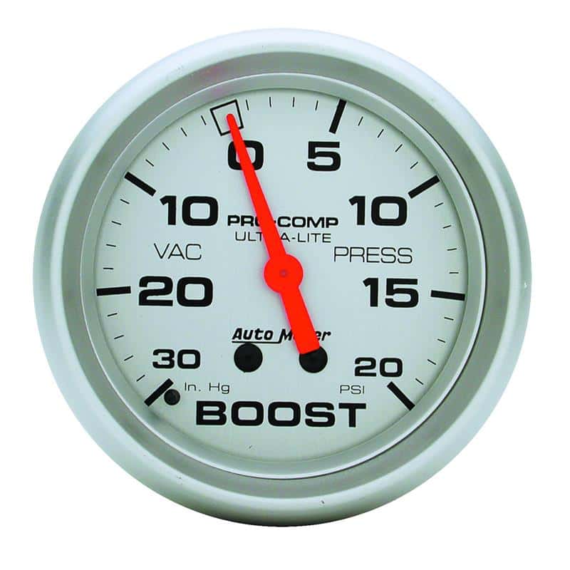 AutoMeter — Autometer Ultra-Lite 66.7mm Full Sweep Electronic 30 IN Hg / 20 PSI Vacuum/Boost Gauge
2-5/8" BOOST-VAC, 30 - view 2