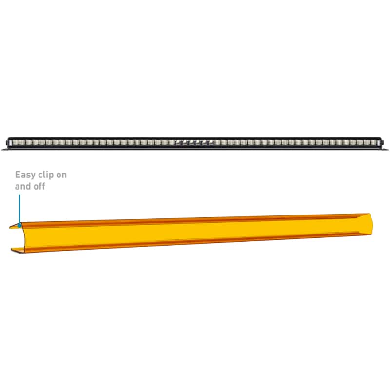 Borne Off-Road — Borne Off-Road Light Bar Cover Single Row 50in Amber - view 3