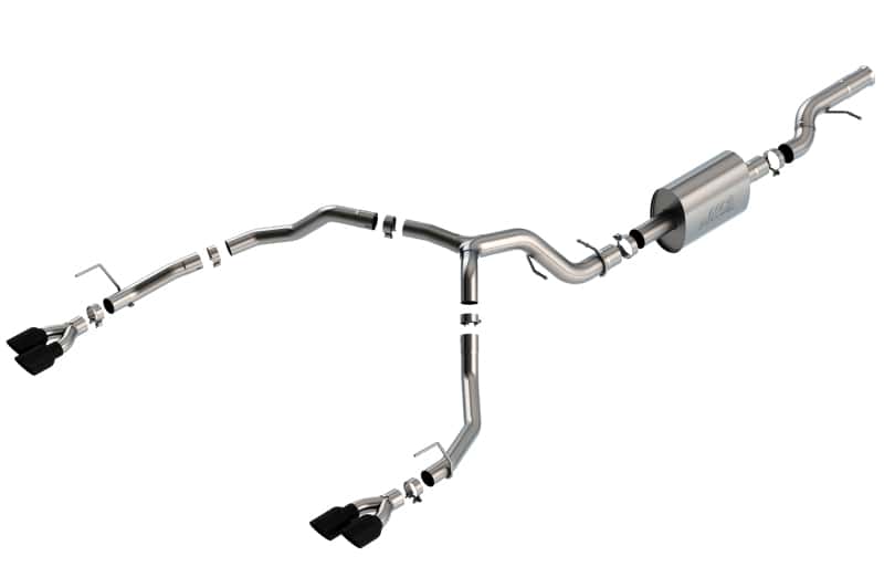 Borla — Borla 21-22 Chevrolet Tahoe 6.2L V8 2/4WD 4DR T-304 SS S-Type Cat-Back Exhaust w/ Black Chrome Tips
Cat-Back System - view 1