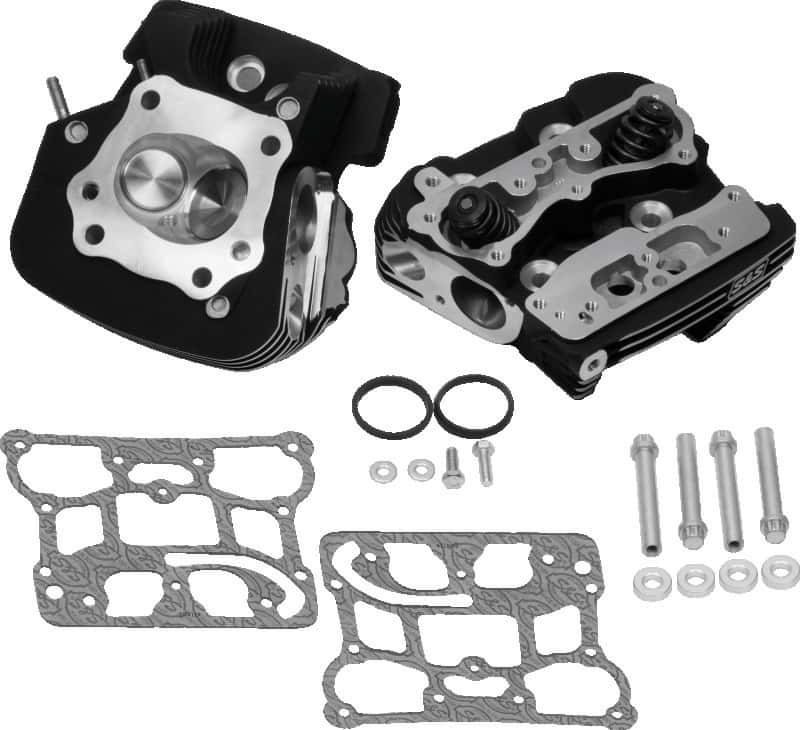 S&S Cycle — S&S Cycle 99-05 BT Super Stock 79cc Cylinder Head Kit - Wrinkle Black - view 1