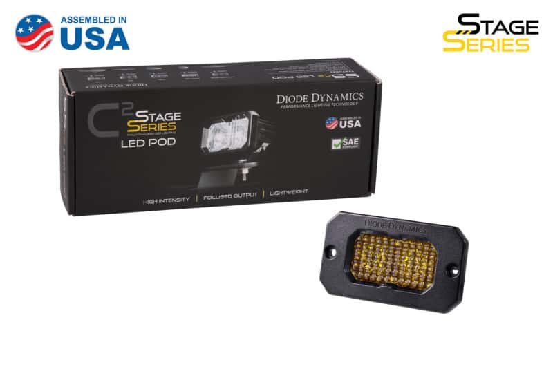 Diode Dynamics — Diode Dynamics Stage Series 2 In LED Pod Pro - Yellow Fog Flush ABL Each - view 4