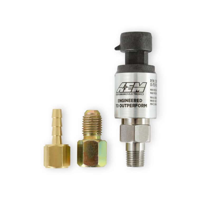 AEM — AEM 5 BAR MAP or 75 PSIA Stainless Steel Sensor Kit
Sensors/Connectors
Sensor Kit - view 2
