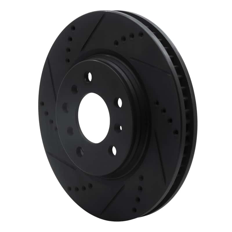 R1 Concepts — R1 04-09 Buick Allure Front Left Drilled & Slotted Black Brake Rotor
R1 Brake Rotor Drill - view 2