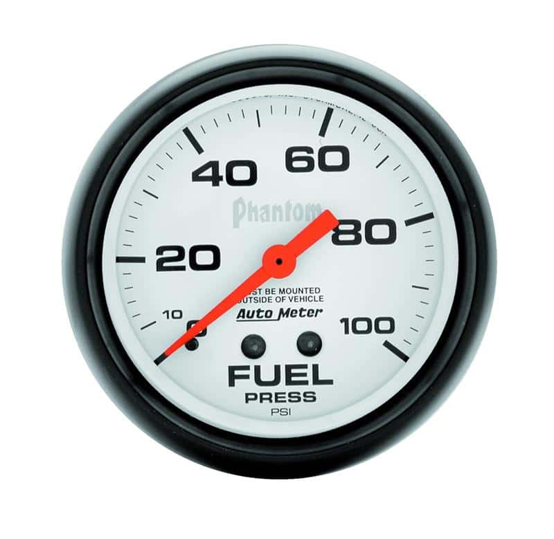 AutoMeter — Autometer Phantom 66.7mm 0-100 PSI Mechanical Fuel Pressure Gauge
2-5/8" FUEL PRESS, 0 - view 2
