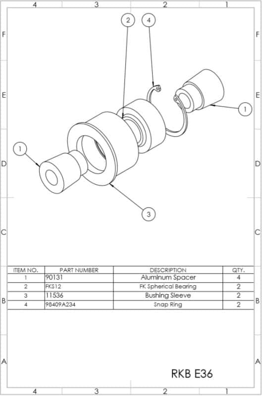SPL Parts — SPL Parts 90-00 BMW 3 Series (E36/E46) Rear Knuckle Bushings
Bushing Kit - view 6